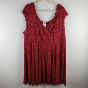 Torrid Her Universe Womens Size 3X Mary Poppins Red Cap Sleeve Dress